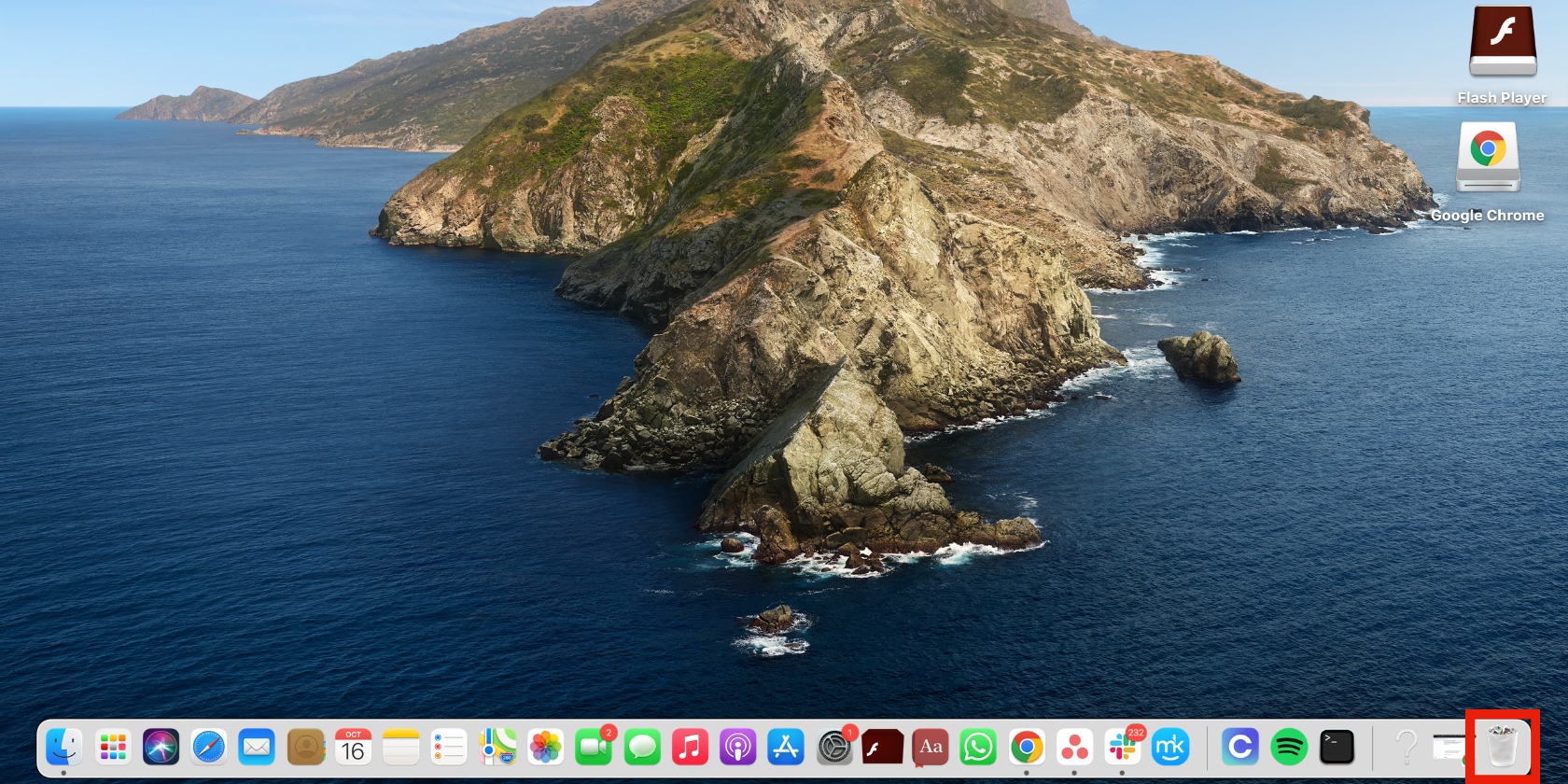 The Dock appears on a Mac desktop. Look for the file you want to remove and delete the problematic installer by sending it to the trash.