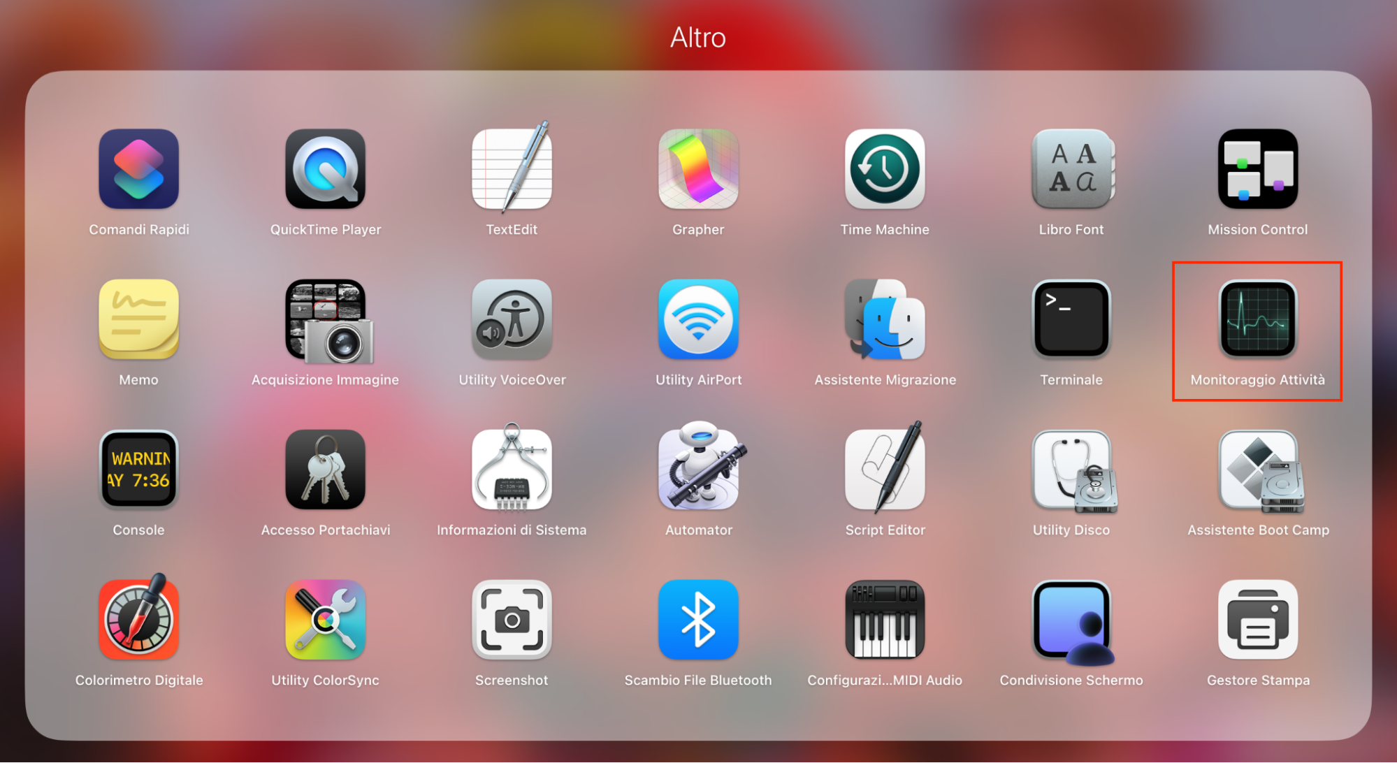 Se le app sul Mac non rispondono, controlla le risorse di sistema. Inizia aprendo Monitoraggio Attività dal Launchpad.
