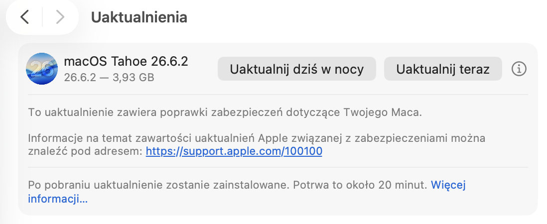 Jeśli pojawi się aktualizacja oprogramowania, wybierz Uaktualnij teraz. Następnie musisz zaakceptować umowę licencyjną Apple, aby zacząć.