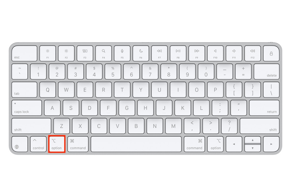 To perform a clean High Sierra install on your Mac, hold down the Option key on your keyboard until you hear the startup chime.