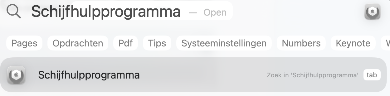 Als je nog steeds de prullenmand niet kunt legen op de Mac, is er mogelijk een probleem met je schijf. Door het Schijfhulpprogramma te openen kun je dit controleren.