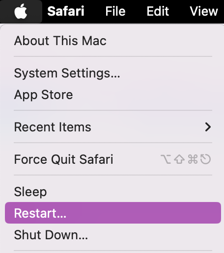 To quit and restart all background processes, to help reduce CPU, begin by making sure you have all your apps closed and then Restart your Mac.