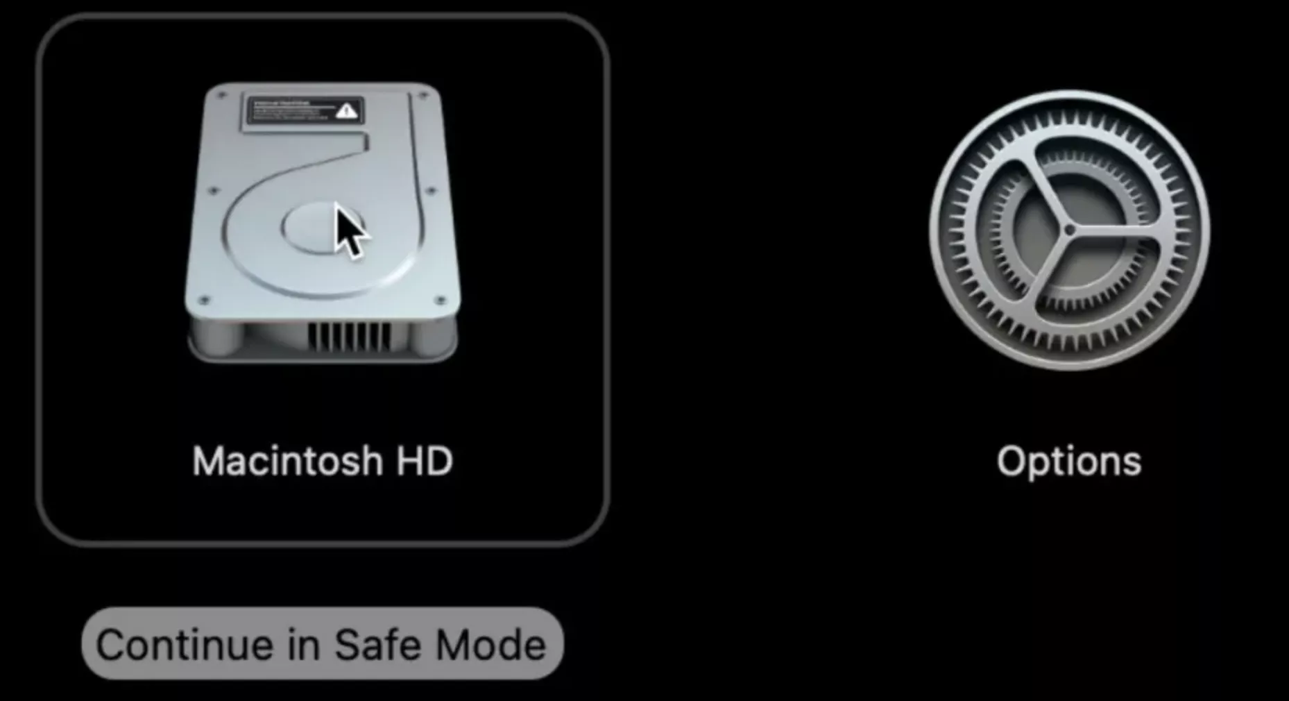 A opção para iniciar no Modo de Segurança nas opções de inicialização do Mac. Tente abrir arquivos corrompidos no Modo de Segurança para ver se incompatibilidades de software são a causa.