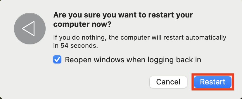 The Restart option in the Apple menu on Mac. If you find Disk Utility not loading on Mac, restart your computer to kill all processes and then try running Disk Utility again.