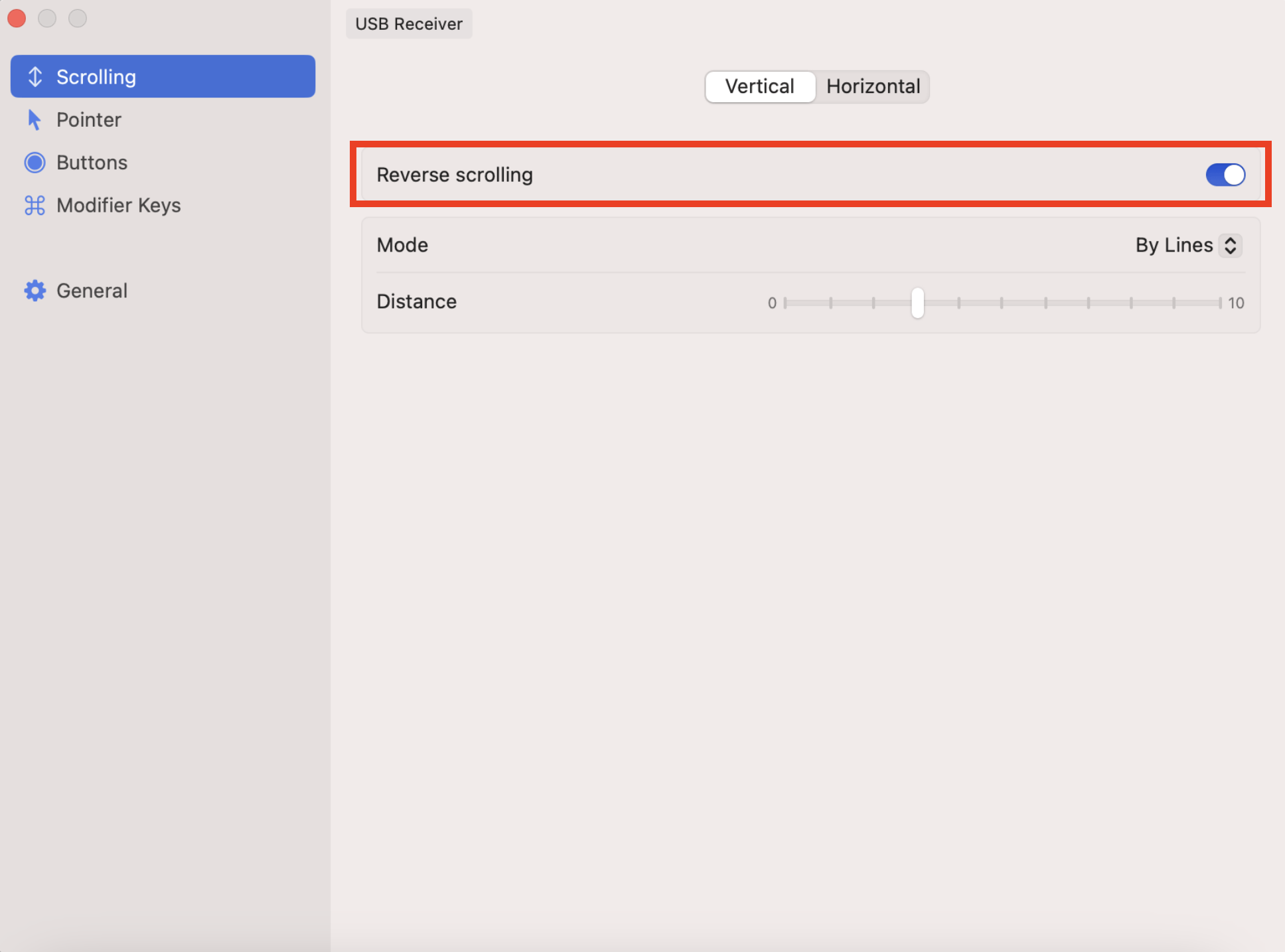The LinearMouse app on Mac. If you want to know how to change scroll direction on Mac, try using a third-party app like this one.