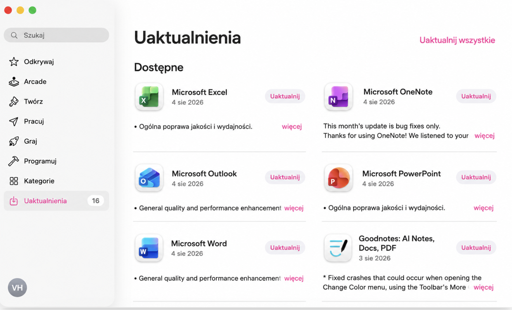 Problemy występujące po aktualizacji macOS mogą być spowodowane przez aplikacje, które nie zostały zaktualizowane razem z systemem. Aby sprawdzić, czy wszystkie aplikacje mają dostępne aktualizacje, otwórz App Store, przejdź do zakładki Uaktualnienia i sprawdź, czy coś nadal oczekuje. Jeśli tak, zaktualizuj te aplikacje.