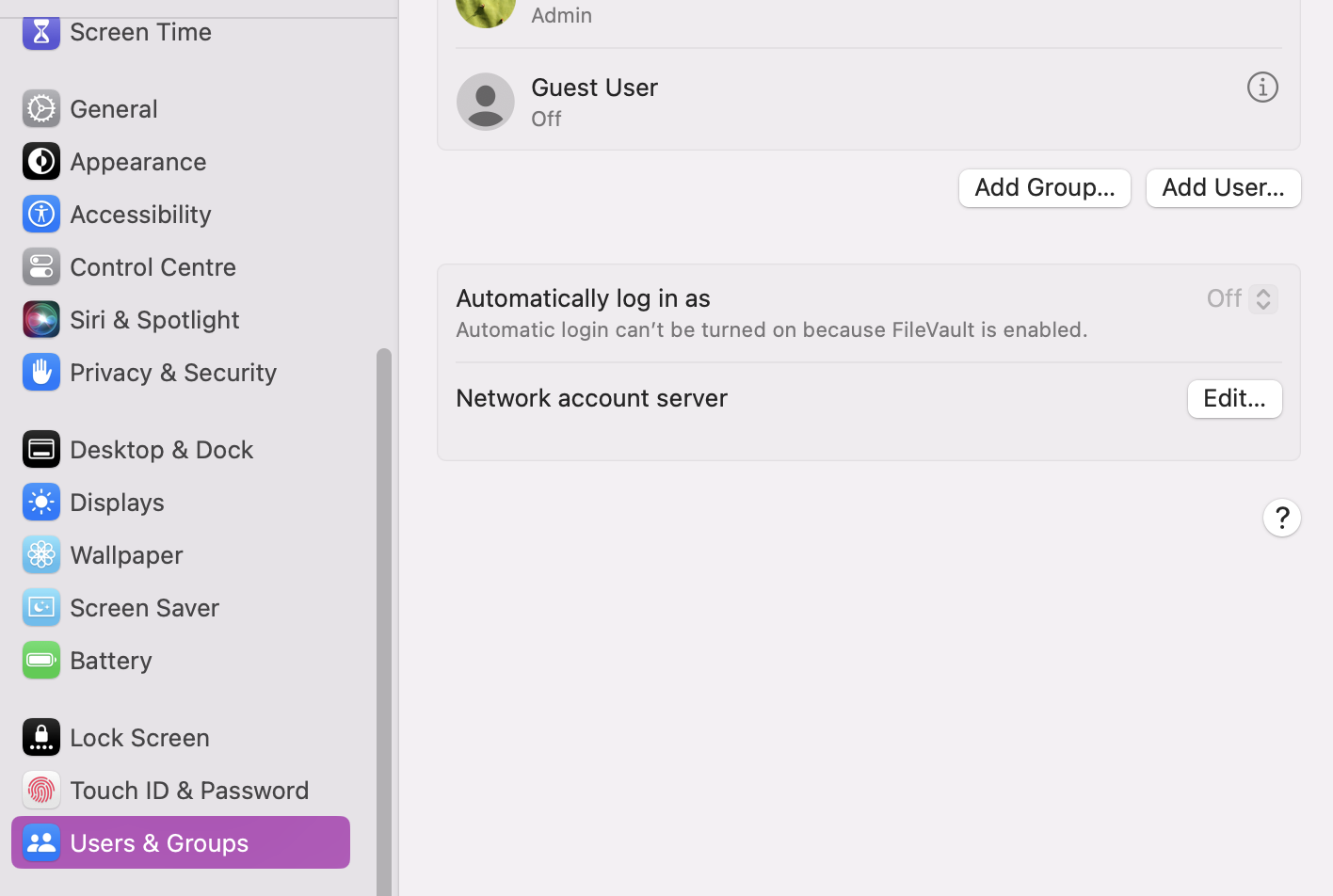 In case your left-clicker still needs troubleshooting, you can try adding a new user account to your Mac and see if that fixes your issues. To add a new user, go to Settings > Users & groups. Then click on Add User.
