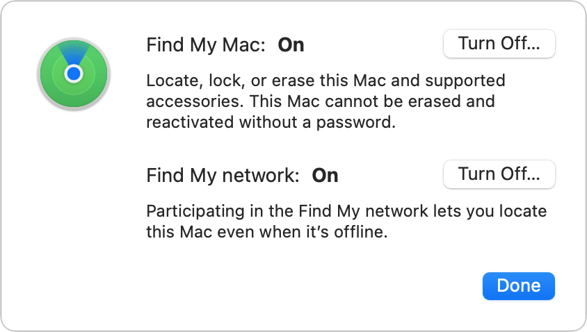 In iCloud settings on your Mac, scroll to Find My Mac, toggle it off, and confirm the action to allow safe disk erasure during the downgrade to Sequoia.