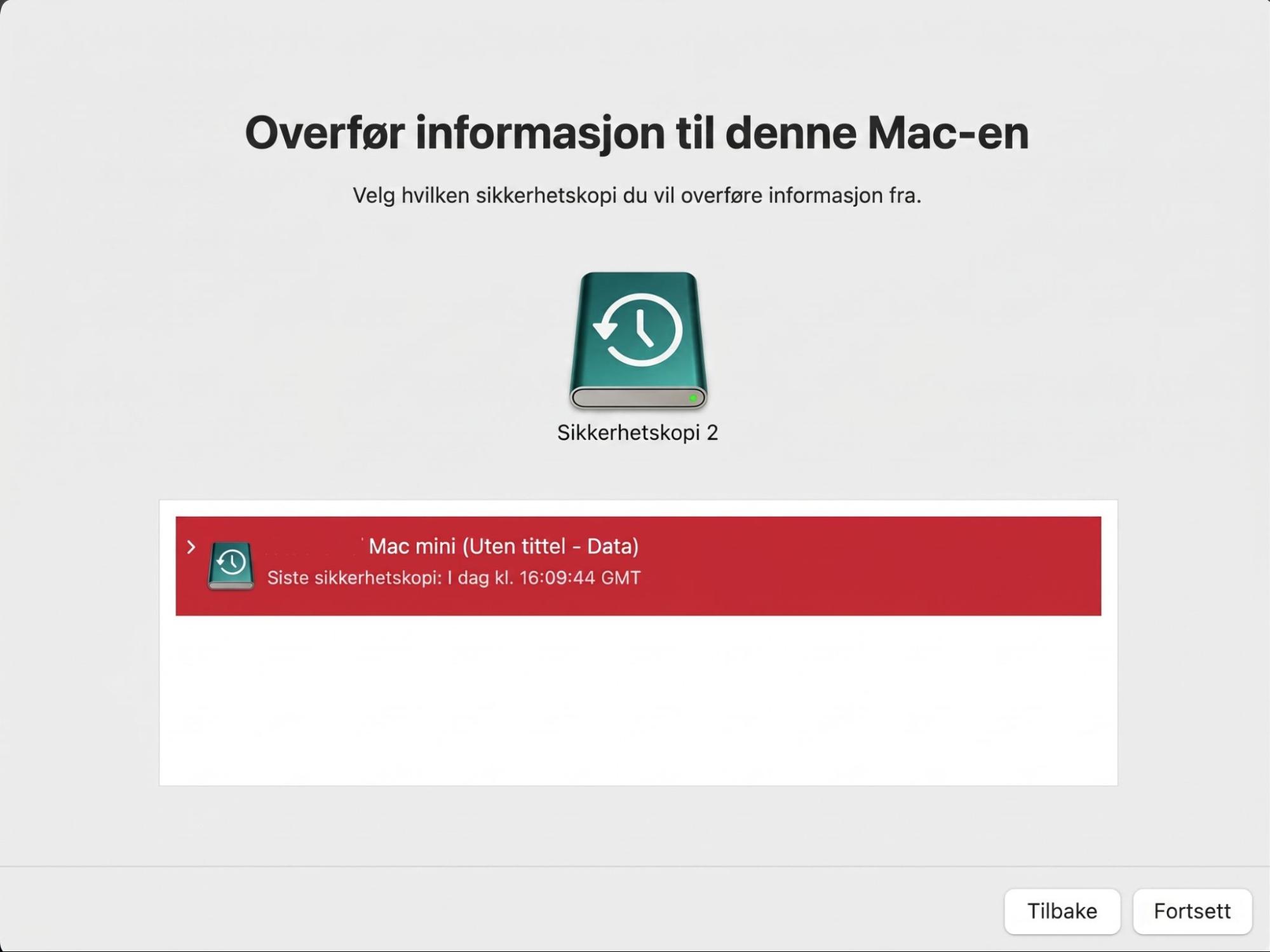 Velg Time Machine-sikkerhetskopien du vil gjenopprette. Dette bør være en du tok før du fikk den mistenkte skadelige programvaren på Macen din.