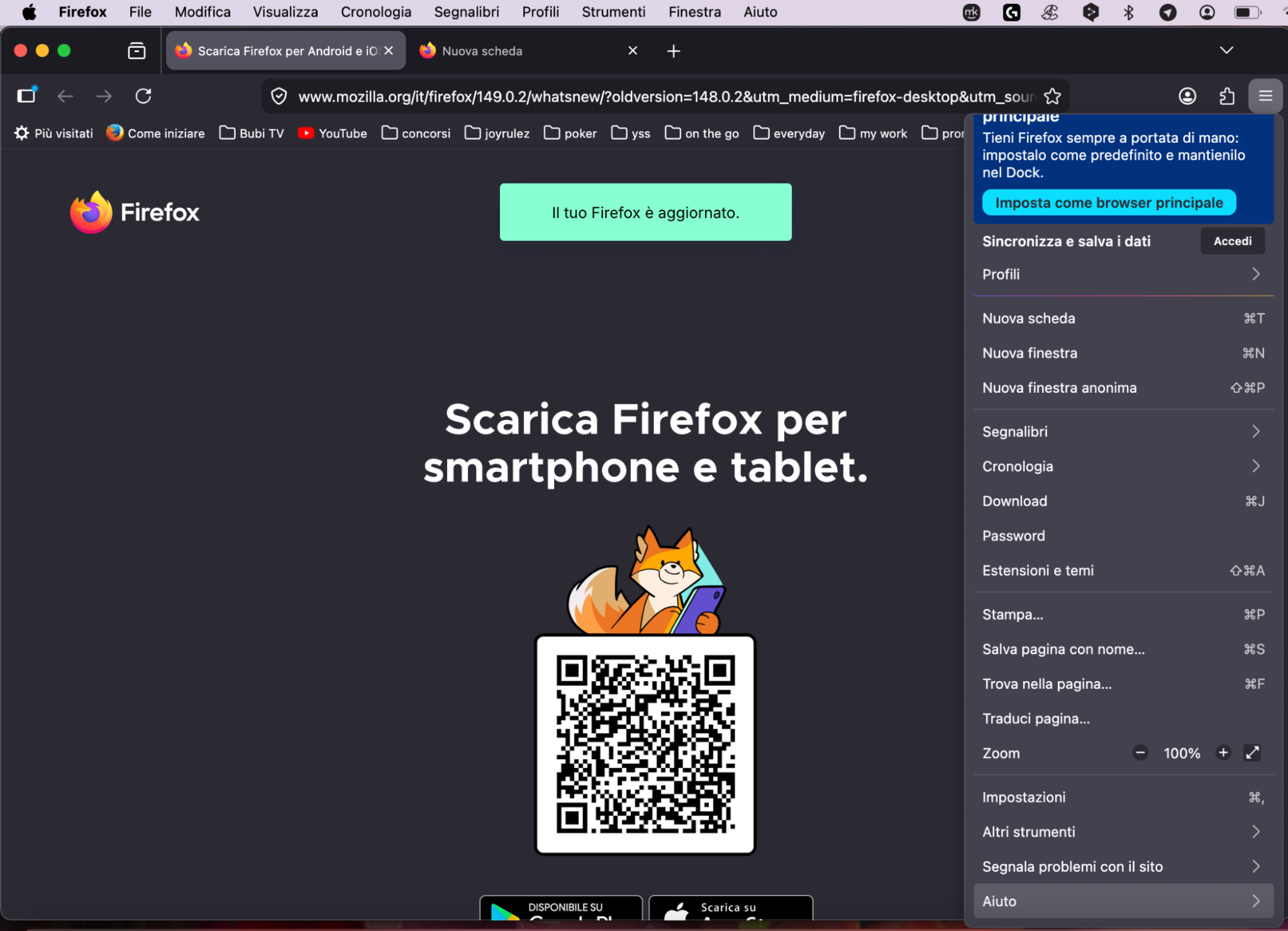Per ripristinare Firefox alle impostazioni predefinite sul tuo computer, individua il menu hamburger e seleziona Aiuto dal menu a discesa.