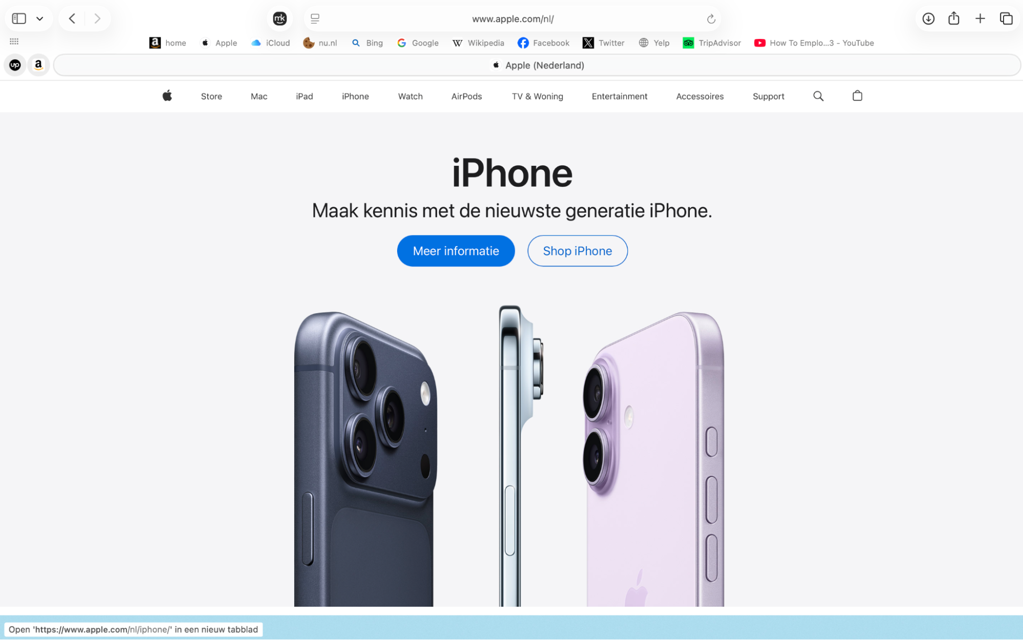 De Safari-interface weergegeven als de nieuwe browser voor wie kennismaakt met een Mac-laptop. Je zult er sneller aan wennen dan je denkt.