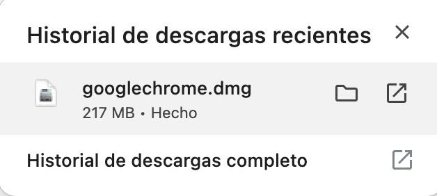 Haz clic dos veces en el archivo .dmg descargado.