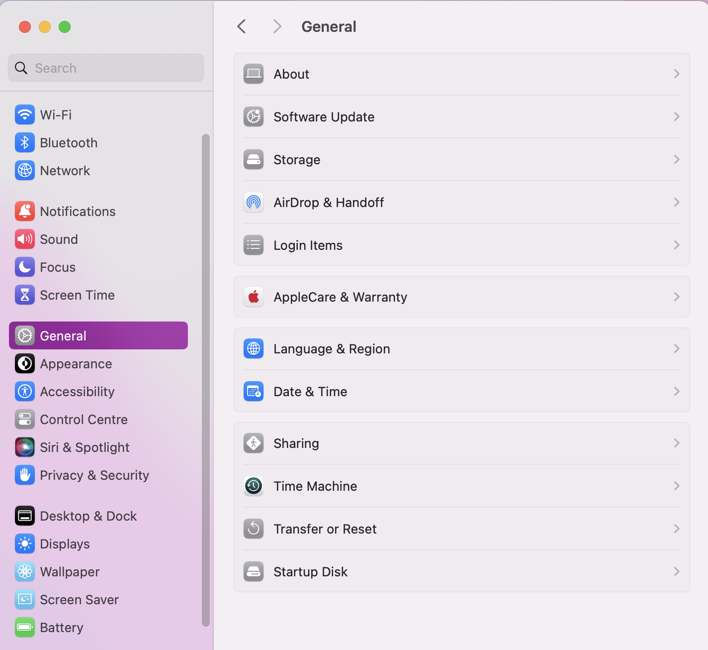 To check if your macOS has any updates available, with Safari patches, open your System Settings. From there, click on General and then the Software Updates tab.