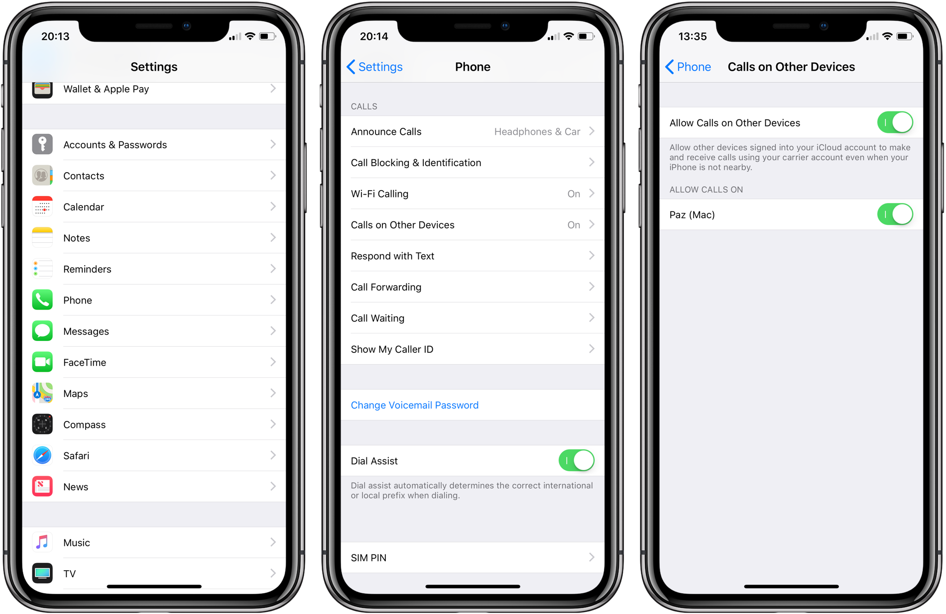 If you have an iPhone, you call answer regular phone calls on your Mac. On your iPhone, go to the settings, and make sure ‘Allow Calls on Other Devices’ is enabled.