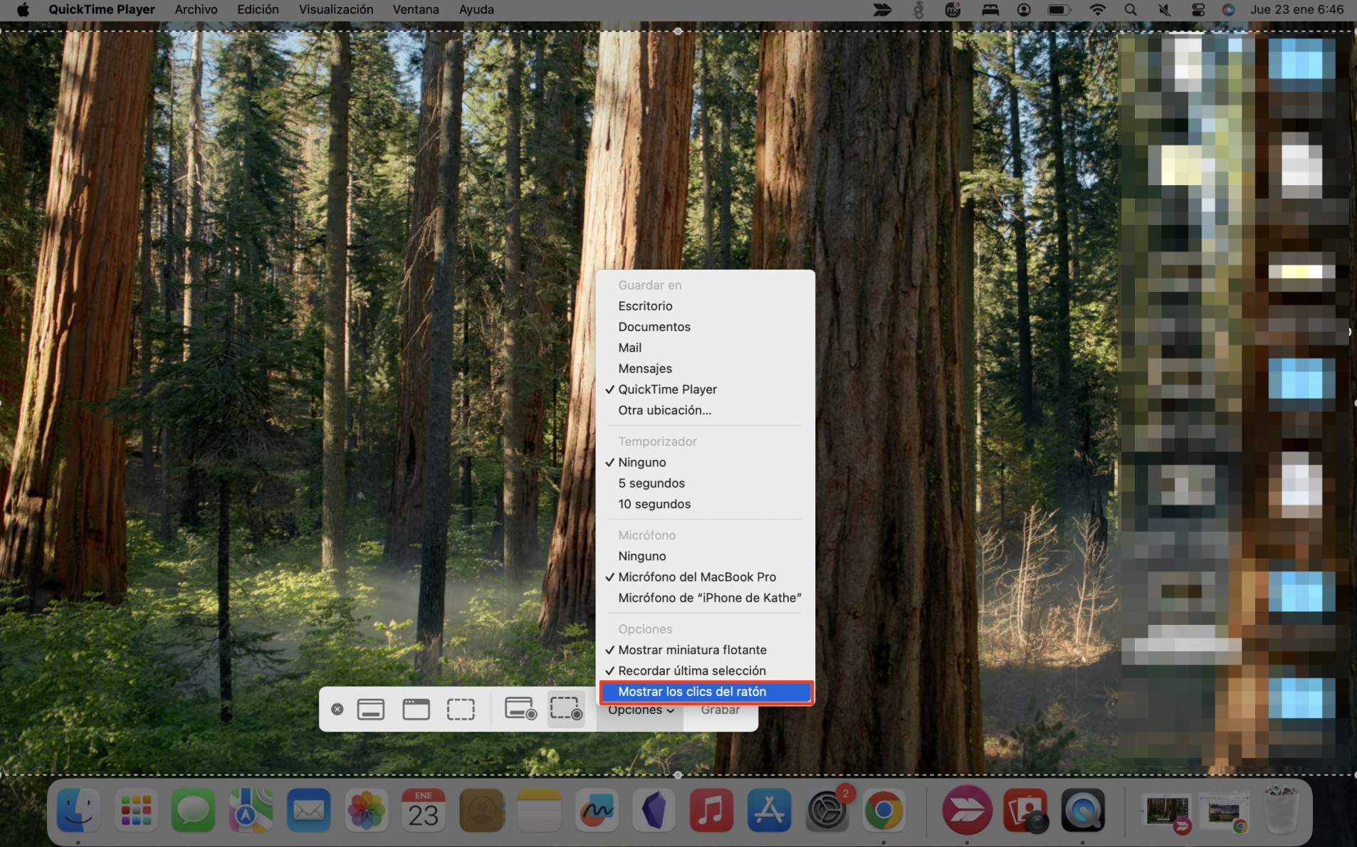 Imagen que muestra la configuración de QuickTime Player en un MacBook. QuickTime Player ofrece funciones básicas de grabación para dispositivos Mac. Imagen que muestra la configuración de QuickTime Player en un MacBook. QuickTime Player ofrece funciones básicas de grabación para dispositivos Mac.