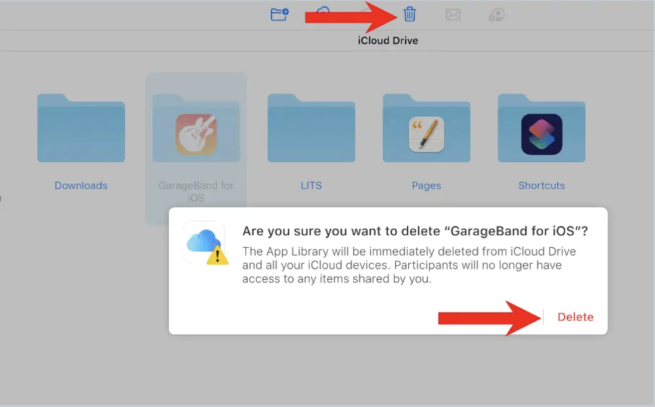 Once you're logged in, you'll be able to click on iCloud Drive and look though all the installed apps linked to your cloud account. HIghlight any you no longer need, press the Bin icon and then Delete. Once you're logged in, you'll be able to click on iCloud Drive and look though all the installed apps linked to your cloud account. HIghlight any you no longer need, press the Bin icon and then Delete.