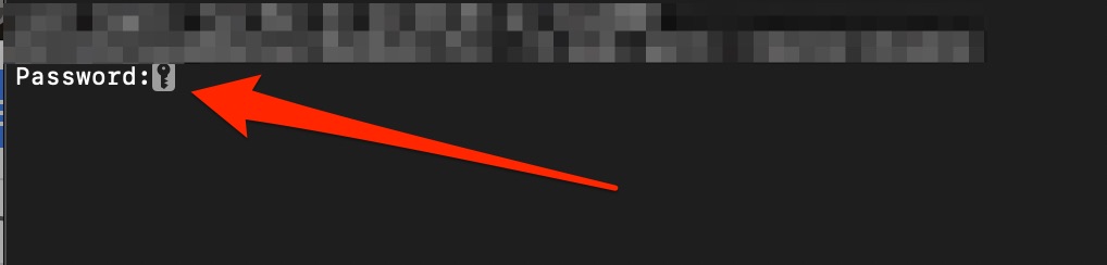 Geben Sie das Passwort Ihres Mac ein und drücken Sie erneut die Eingabetaste.