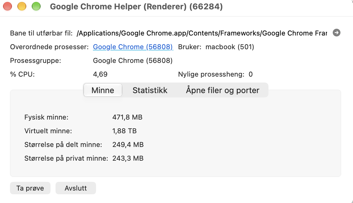 Hvis du ser noe mistenkelig, kan du tvinge det til å avslutte. Husk imidlertid at dette ikke fjerner prosessen fra Macen din, og den kan starte igjen.