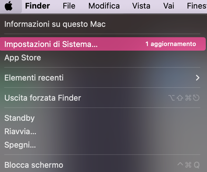 Se noti che i programmi sul Mac non rispondono, potrebbe essere il momento di aggiornare il tuo macOS. Inizia aprendo il menu Apple e selezionando Impostazioni di sistema.