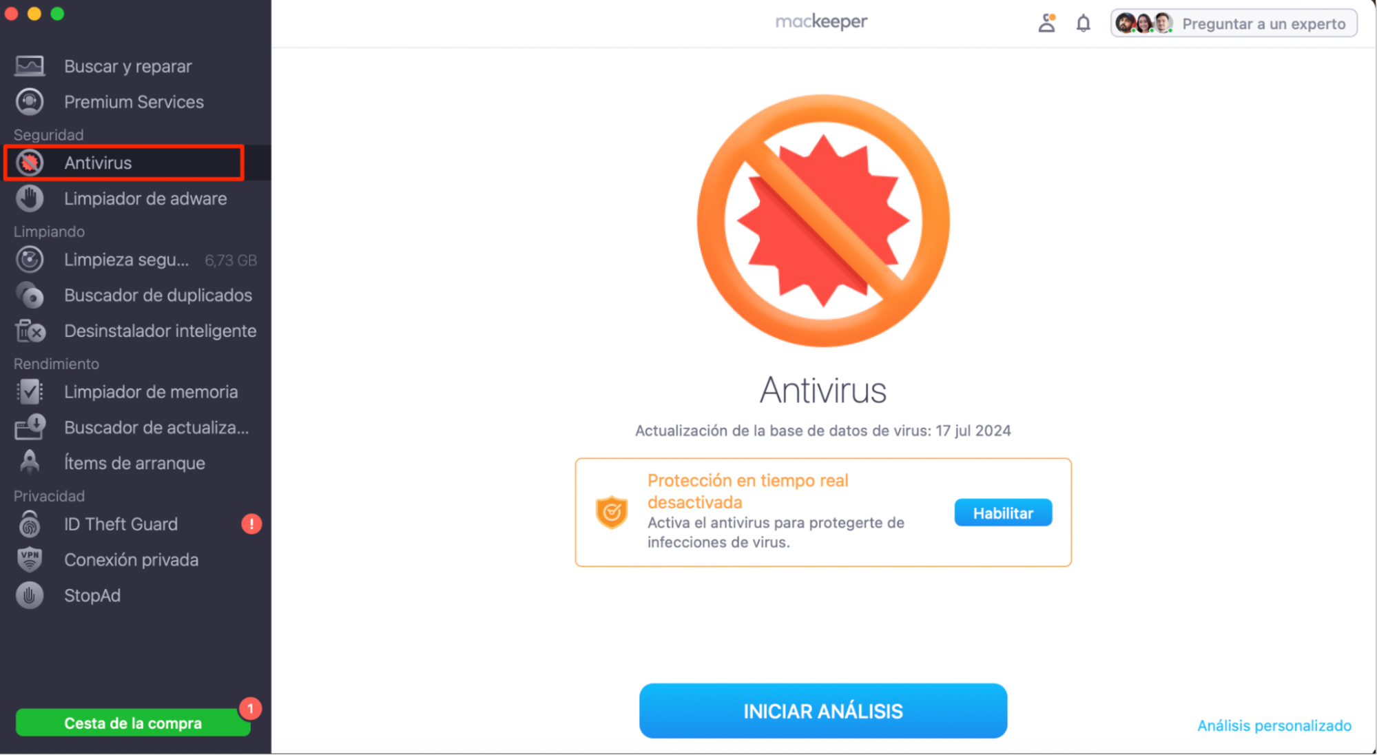 La herramienta Antivirus de MacKeeper dentro de la aplicación MacKeeper se te presenta como un medio perfecto para proteger tu información personal de cualquier intento malicioso. Protégete de los virus en tu Mac con nuestra aplicación. La herramienta Antivirus de MacKeeper dentro de la aplicación MacKeeper se te presenta como un medio perfecto para proteger tu información personal de cualquier intento malicioso. Protégete de los virus en tu Mac con nuestra aplicación.