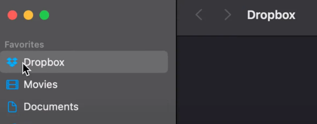 After entering the Dropbox folder path in the text box window, you’ll see the Dropbox folder in Finder, then you have to drag and drop it to the Finder sidebar to finish the process of adding the Dropbox folder to Finder.