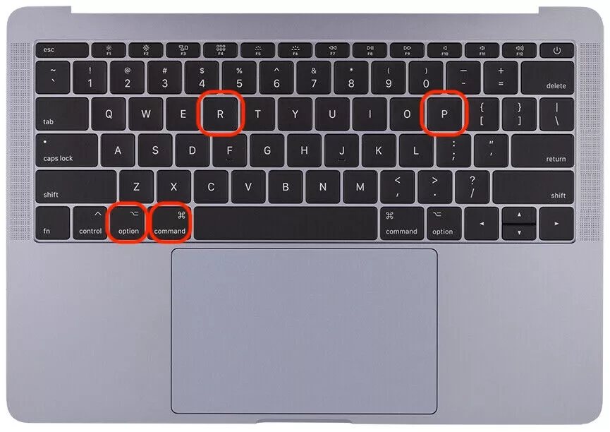 Turn off your Mac, then immediately press and hold the Option, Command, P, and R keys simultaneously to reset the NVRAM settings.