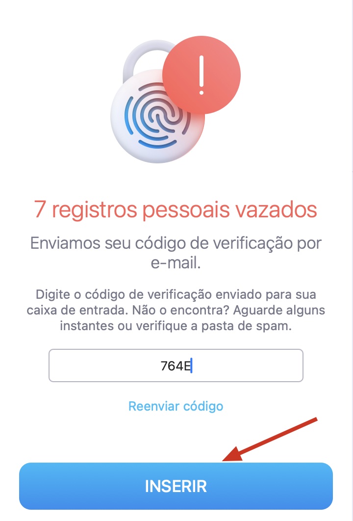 O MacKeeper no Mac exibe o ID Theft Guard. Cole o código de verificação enviado para seu e-mail na caixa e depois clique em Enter.