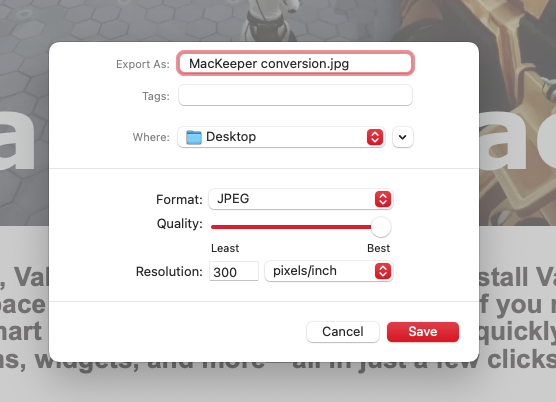 If you need to convert a PDF to an image but you don't want to lose any quality, then you should probably try a different image format. You can do this with Preview and other tools.