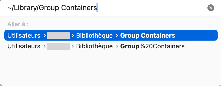 Pour supprimer des fichiers dans le dossier Group Containers sur votre MacBook, sélectionnez Aller au dossier dans le menu du Finder, saisissez ~/Library/Containers ou ~/Library/Group Containers et appuyez sur Entrée.