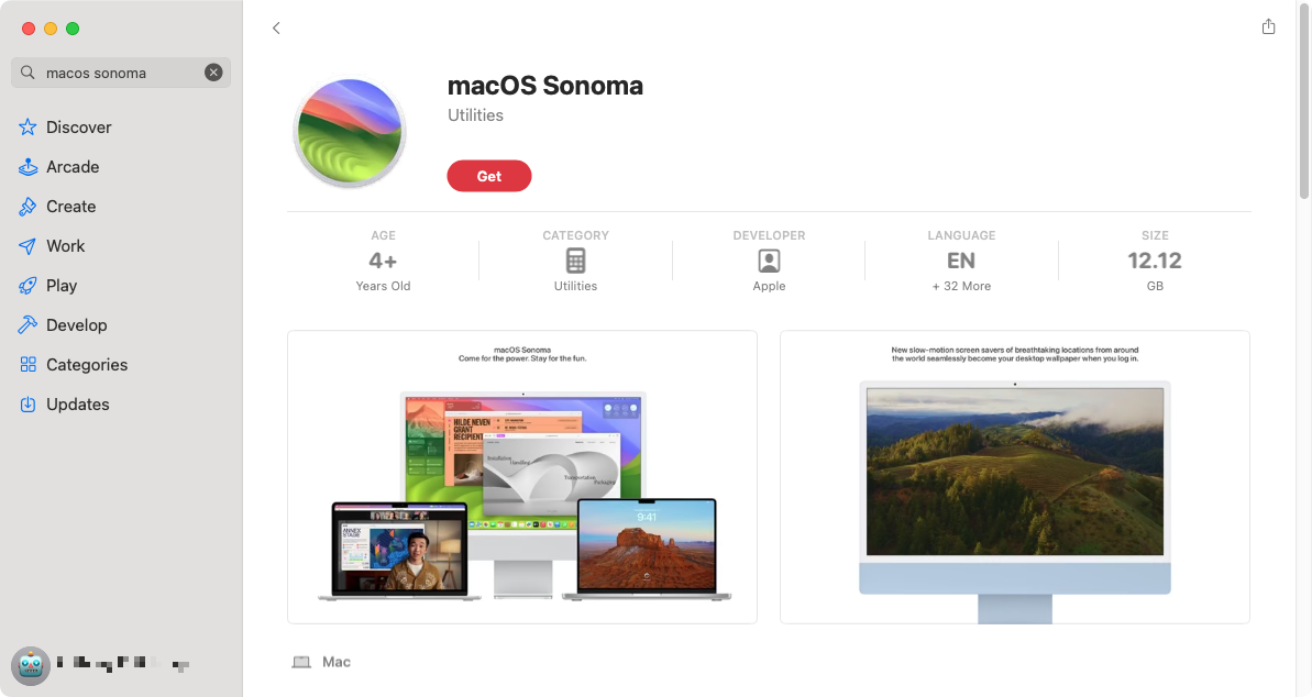 You may need to manually install Sonoma from scratch, using a bootable USB drive. First, you need to download the installation files from the App Store.