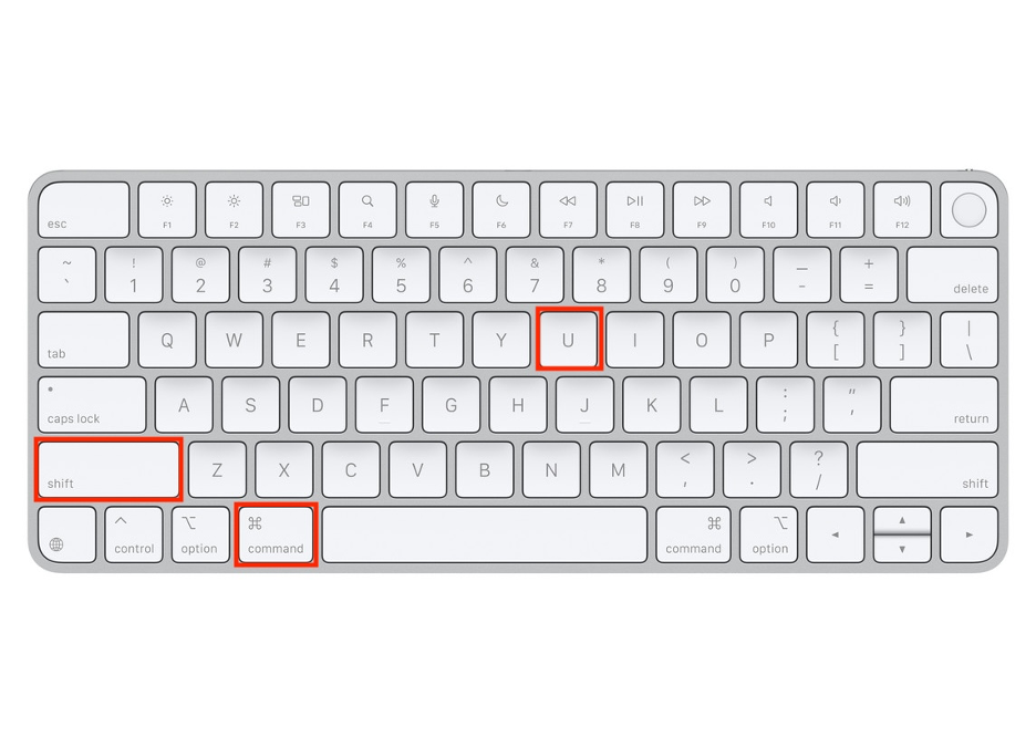 To access the Utilities folder on your Mac, use the Shift+Command+U keyboard shortcut.