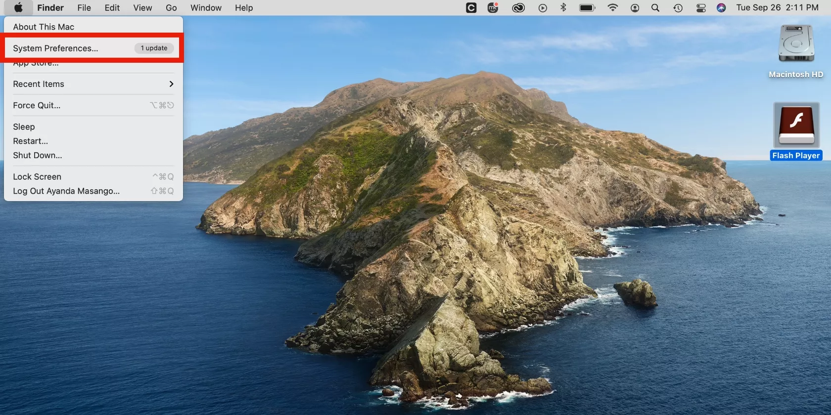 To grant access in older macOS versions, open the Apple menu and select Security & Privacy. This will open Privacy settings.