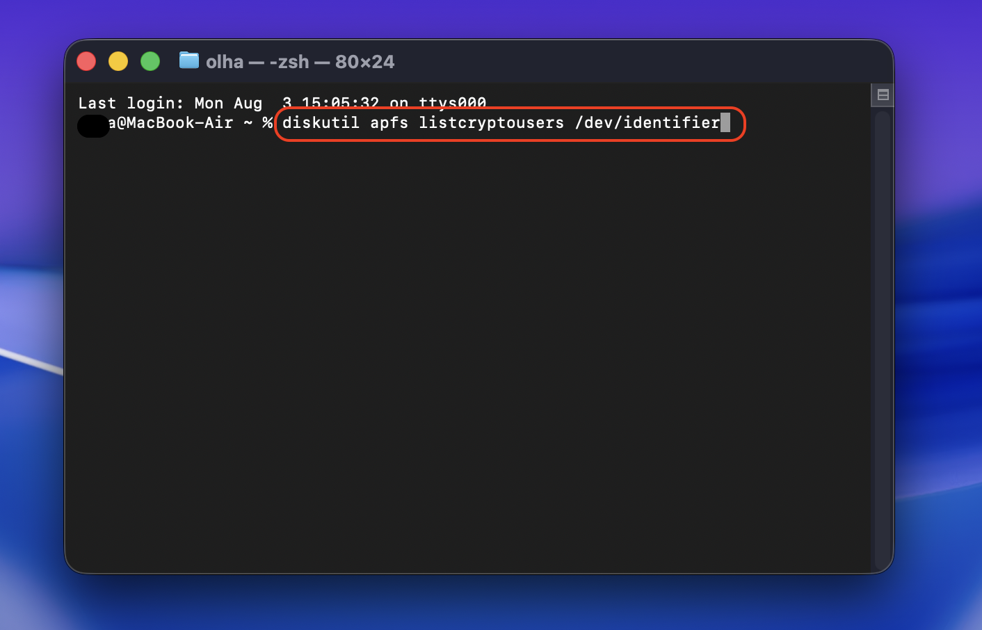 Execute the command diskutil apfs listcryptousers /dev/identifier (replace identifier with yours) to disable FileVault from your Mac.