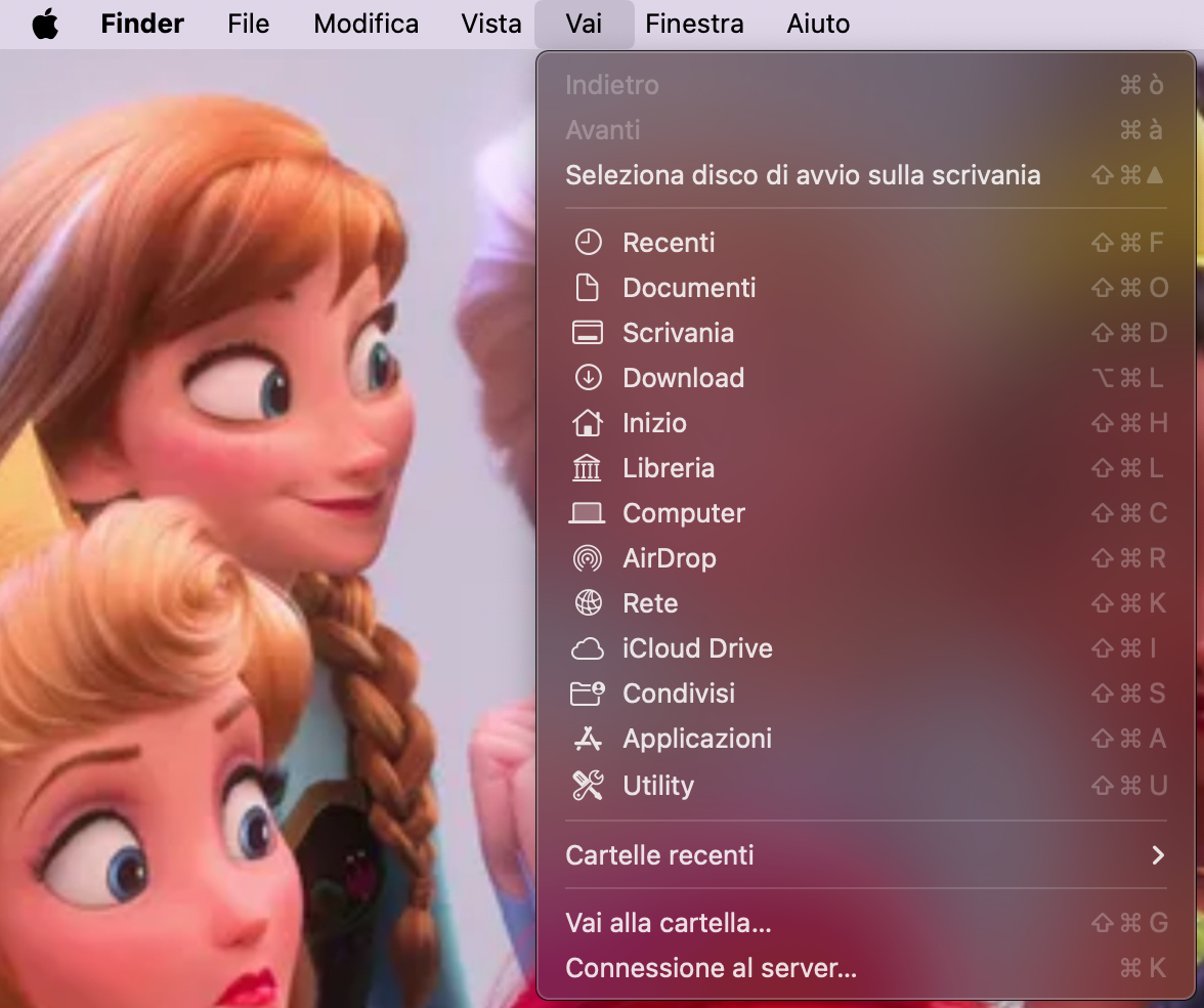 Per ripulire la cache di sistema su Mac, apri il menu Vai nella barra dei menu. Il modo più semplice è partire dal Finder o dalla scrivania del Mac.