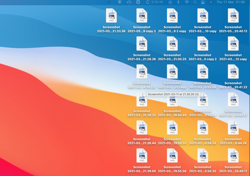 Ícones da área de trabalho sem pré-visualização de arquivos para consumir menos RAM.