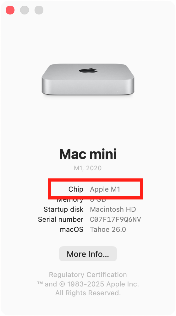 You'll now see a new panel on your screen, giving you a quick summary of your Mac, including what model it is, what macOS version it's on, and what type of processor you have.