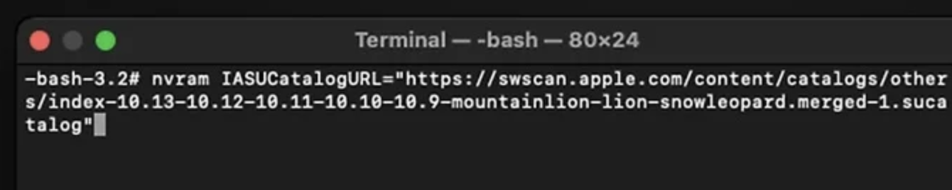 You can easily modify your URL via the Terminal app. To do this, enter the original one and adjust it however you feel is necessary.