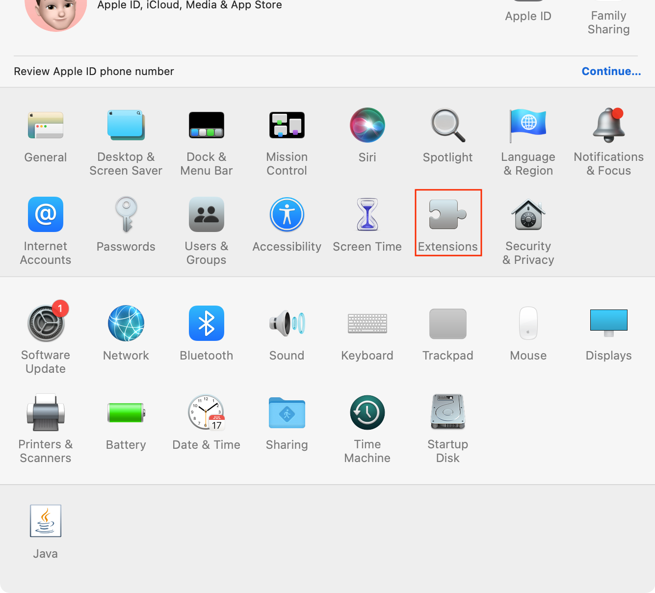 To find and disable the redundant Finder extensions on your MacBook, move to Apple's System Settings > Extensions by using the search function.