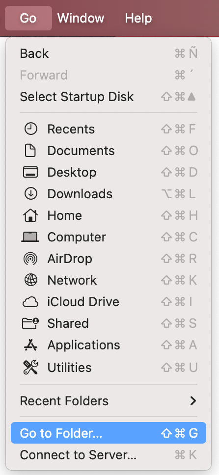 To delete Bluetooth PLIST files and solve any issues on macOS Sequoia, open Finder, click Go in the menu bar, then select Go to Folder.
