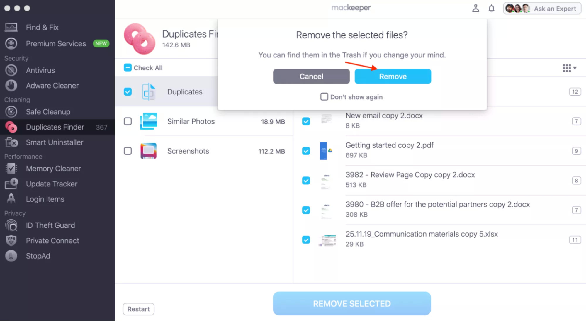 The Duplicates Finder in MacKeeper on Mac. Before you look at how to merge two photo libraries, it's a good ideal to remove all duplicate images and screenshots to keep things tidy.