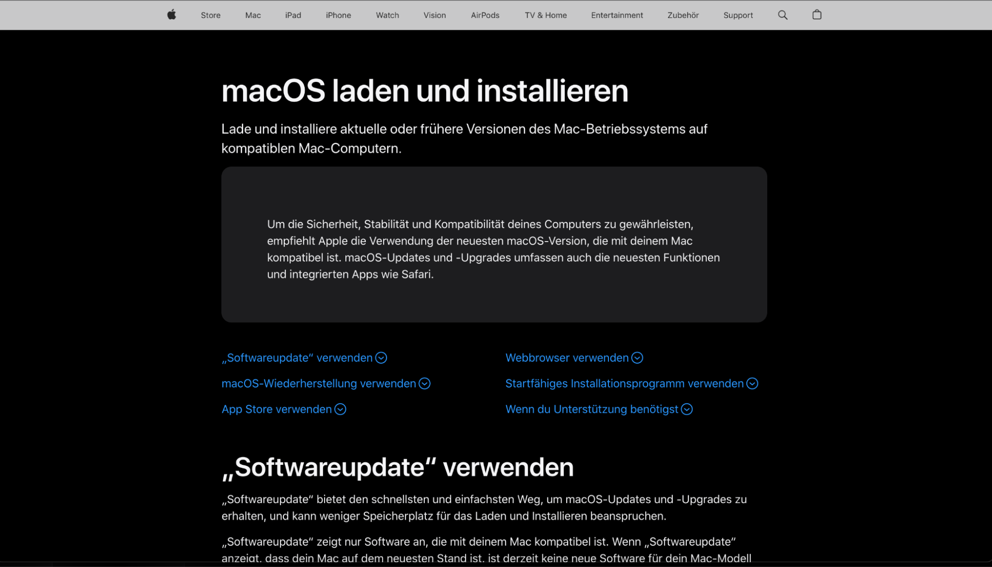 Für alle Versionen vor High Sierra können Sie die Disk-Image-Dateien direkt von Apple herunterladen. Diese reichen bis zurück zu OS X Lion.