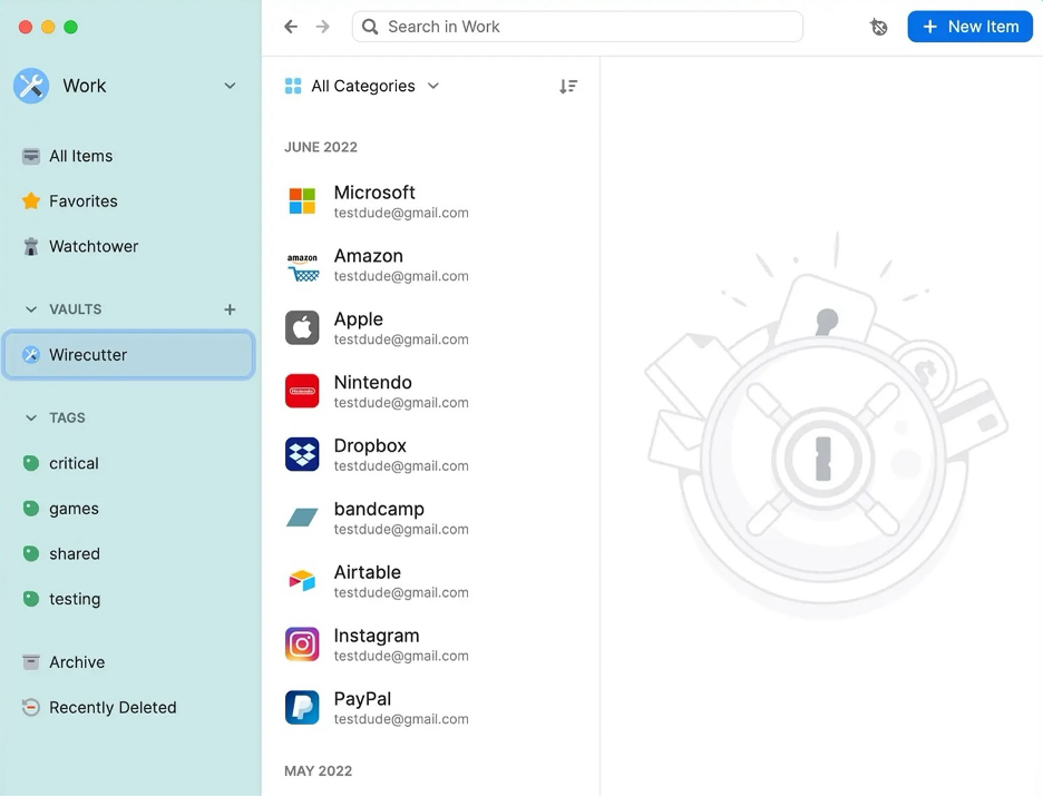 The 1Password is available for macOS with a fast and intuitive interface.