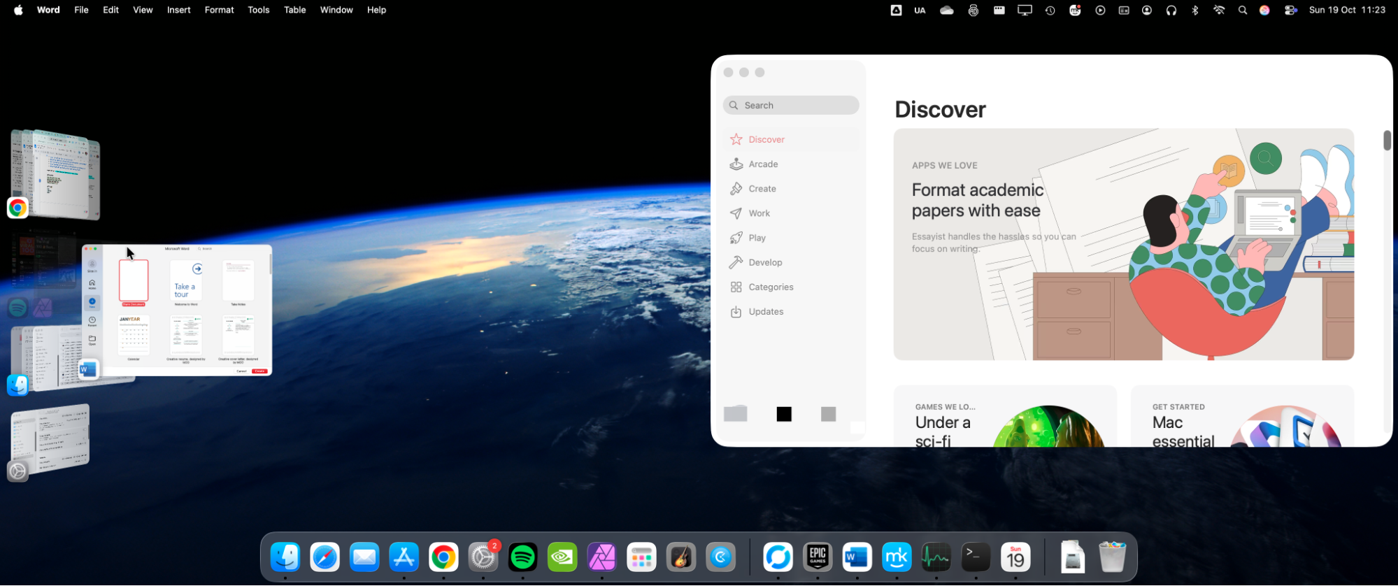 You can make your own custom Stage Manager groups too. You just need to drag windows from the groups on the left into the centre of your screen.