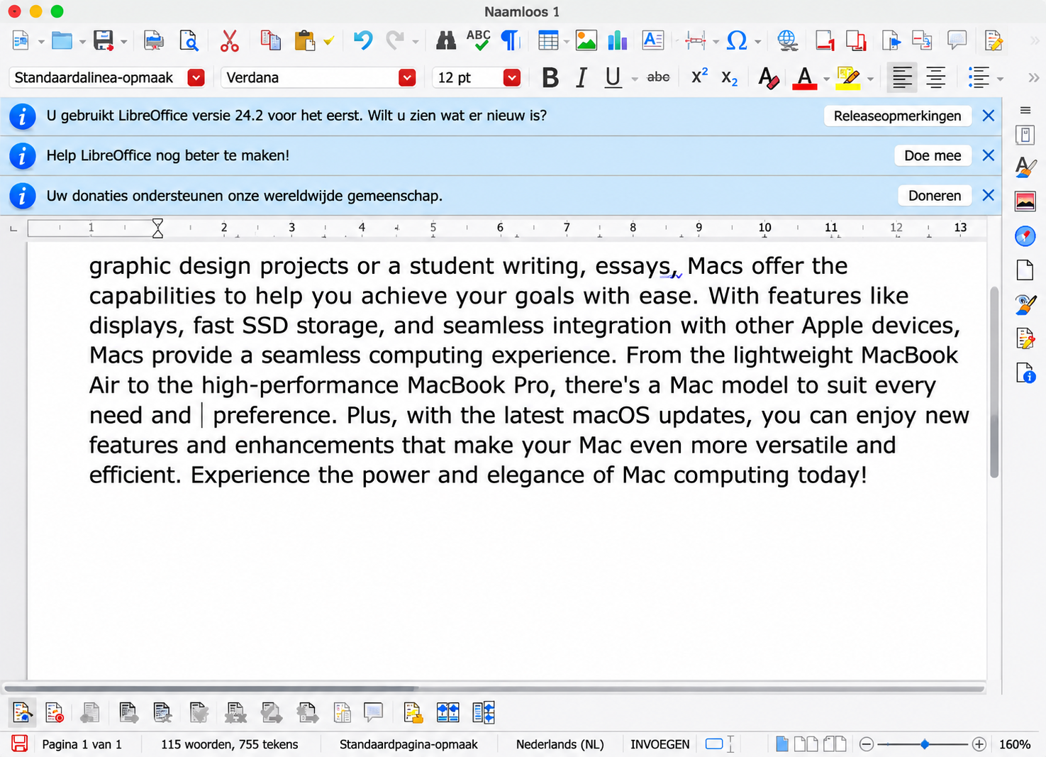 Apache OpenOffice is gebaseerd op de open-source app OpenOffice. Het is niet meer zo goed als het ooit was, maar het is gratis en werkt prima.