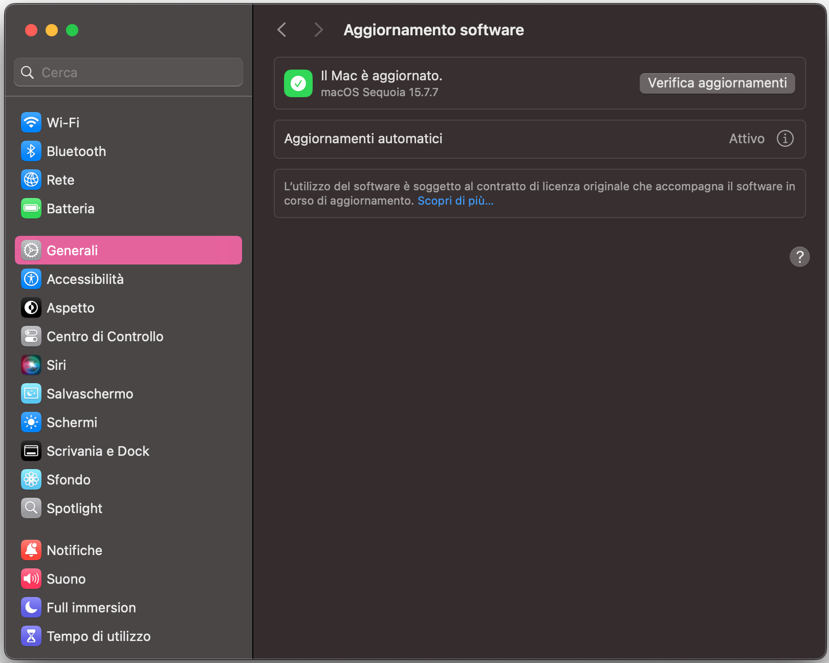 Una volta completato il download, il Mac si riavvierà automaticamente.