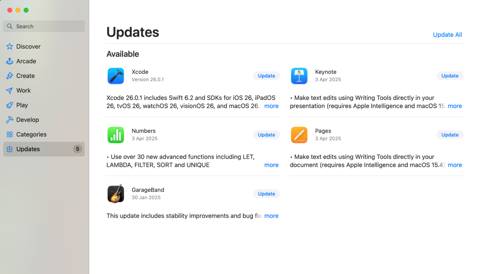 Open the App Store, navigate to Updates, and install all available OneDrive updates to ensure the latest version is running on your Mac.