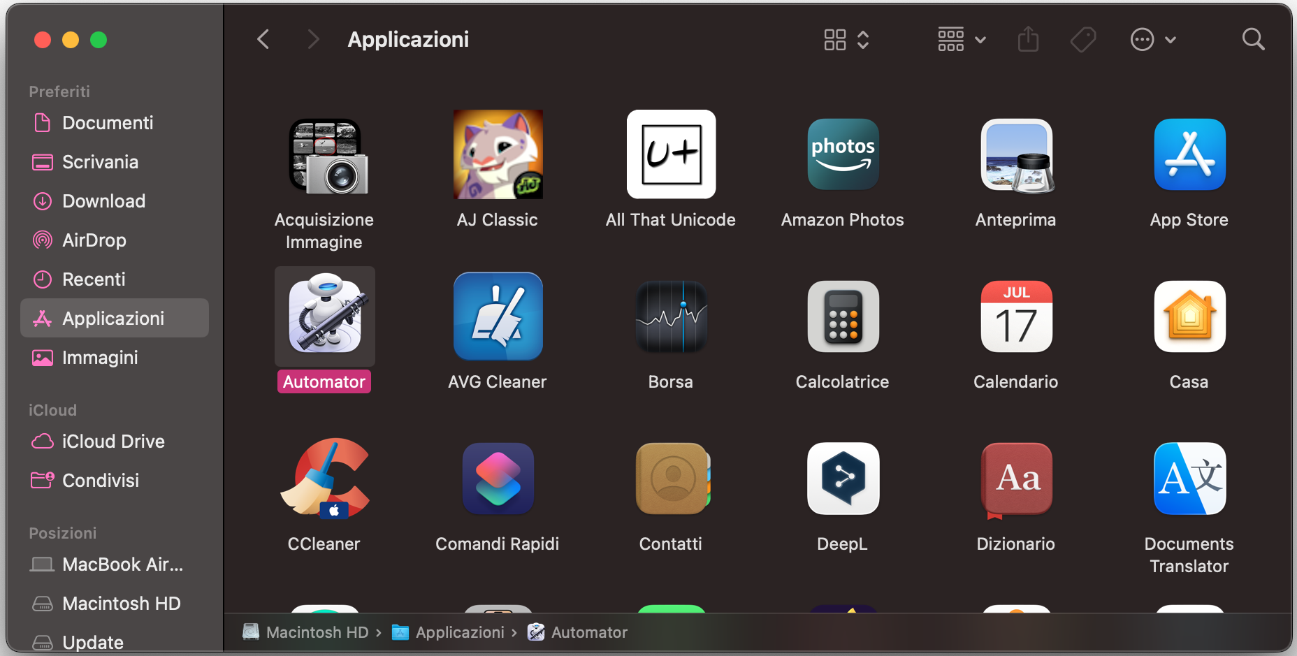 Cambia HEIC in JPG su Mac aprendo Automator e selezionando Azione rapida o Servizio. Qui puoi automatizzare l’intero processo. In questo modo non dovrai più preoccupartene in futuro.