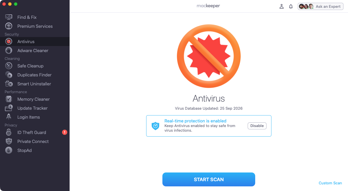 MacKeeper has a simple but effective interface. All the tools are accessed from the left-hand sidebar, and everything is explained clearly.
