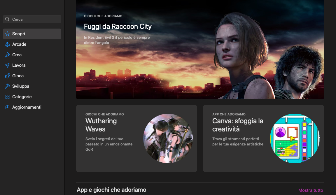 Se si desidera aggiornare tutte le applicazioni installate in una sola volta per contribuire all'ottimizzazione del Mac, è possibile accedere all'App Store per gestire tutti gli aggiornamenti in una sola volta aprendo la scheda Aggiornamenti.