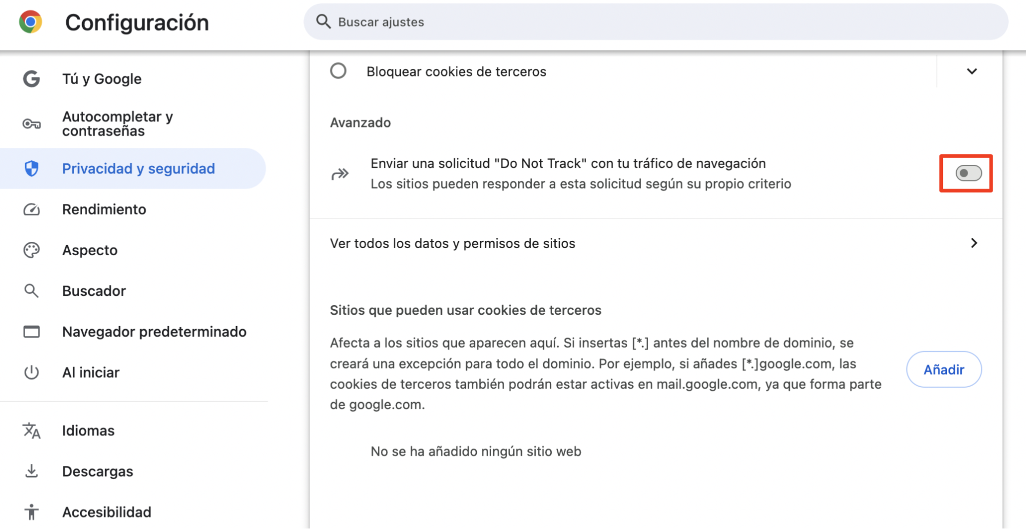 Después de hacer clic en el plug-in de JavaScript, puedes activar el interruptor para que esté Activado cuando se te pregunte primero. Ahora podrás navegar en Chrome sin tener que preocuparte de que Adobe Flash Player no funcione automáticamente, si es necesario.